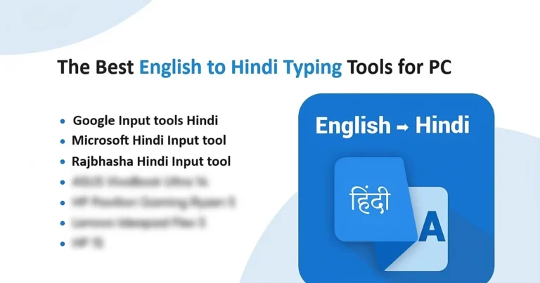 English to Hindi Typing Tools for PC